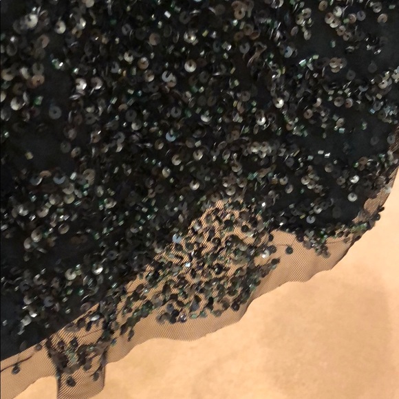 Alden Mattix Sequence Halter Dress Emerald Green - Picture 6 of 6